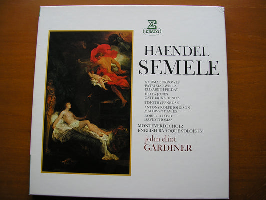 HANDEL: SEMELE   (1744)     SOLOISTS / MONTEVERDI CHOIR / ENGLISH BAROQUE SOLOISTS / GARDINER    3LP     STU 714453