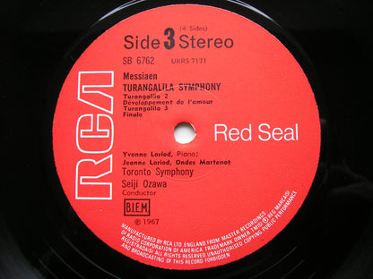 MESSIAEN: TURANGALILA SYMPHONIE / TAKEMITSU: NOVEMBER STEPS     OZAWA / TORONTO SYMPHONY    2 LP     SB 6761/2
