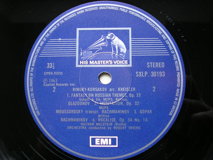 GOLDMARK: VIOLIN CONCERTO / RUSSIAN PIECES FOR VIOLIN     MILSTEIN / PHILHARMONIA / BLECH / IRVING     SXLP 30193