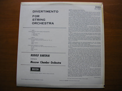 SXL 6026  BARTOK: DIVERTIMENTO / VIVALDI: CONCERTI GROSSI Nos. 10 & 11    BARSHAI / MOSCOW CHAMBER ORCHESTRA    ED1