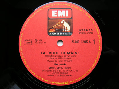 POULENC:  LA VOIX HUMAINE    DUVAL / OPERA COMIQUE ORCHESTRA / PRETRE    069 12052