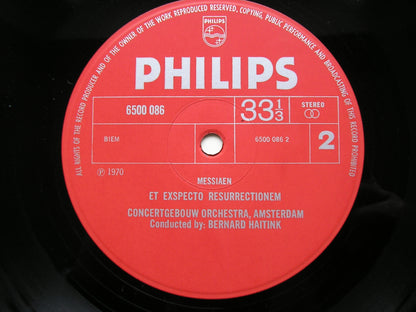 MESSIAEN: ET EXSPECTO RESURRECTIONEM    TAKEMITSU: NOVEMBER STEPS    SOLOISTS / CONCERTGEBOUW / HAITINK     6500 086