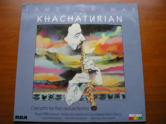 KHACHATURIAN: FLUTE CONCERTO / MUSIC FROM SPARTACUS / GAYANEH / MASQUERADE      GALWAY / ROYAL PHILHARMONIC / WHUN CHUNG     RL87010&