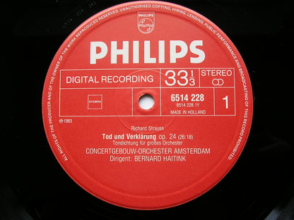 STRAUSS: DON JUAN / TILL EULENSPIEGEL / TOD UND VERKLARUNG      HAITINK / CONCERTGEBOUW      6514 228