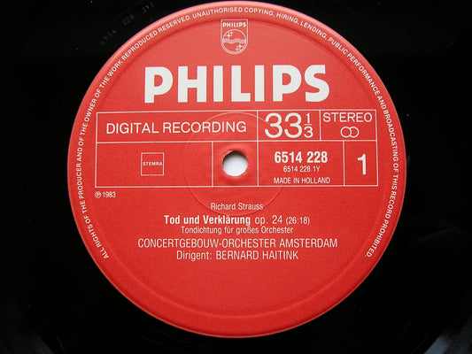 STRAUSS: DON JUAN / TILL EULENSPIEGEL / TOD UND VERKLARUNG      HAITINK / CONCERTGEBOUW      6514 228