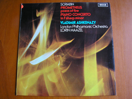 SCRIABIN: PROMETHEUS / PIANO CONCERTO    ASHKENAZY / LONDON PHILHARMONIC / MAAZEL    test pressing SXL 6527