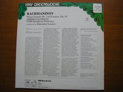 RACHMANINOV: PIANO CONCRTO No. 3     GAVRILOV / USSR SYMPHONY / LAZAREV     ESD 7032