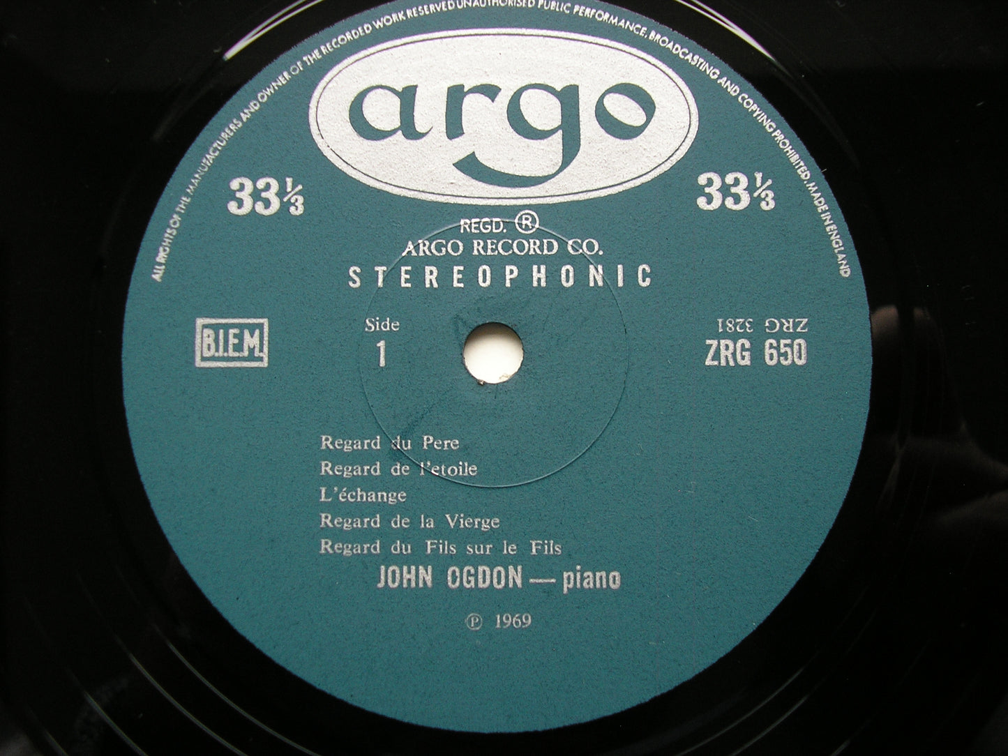 MESSIAEN: VINGT REGARDS SUR L'ENFANT JESUS       JOHN OGDON       2 LP      ZRG 650 / 1