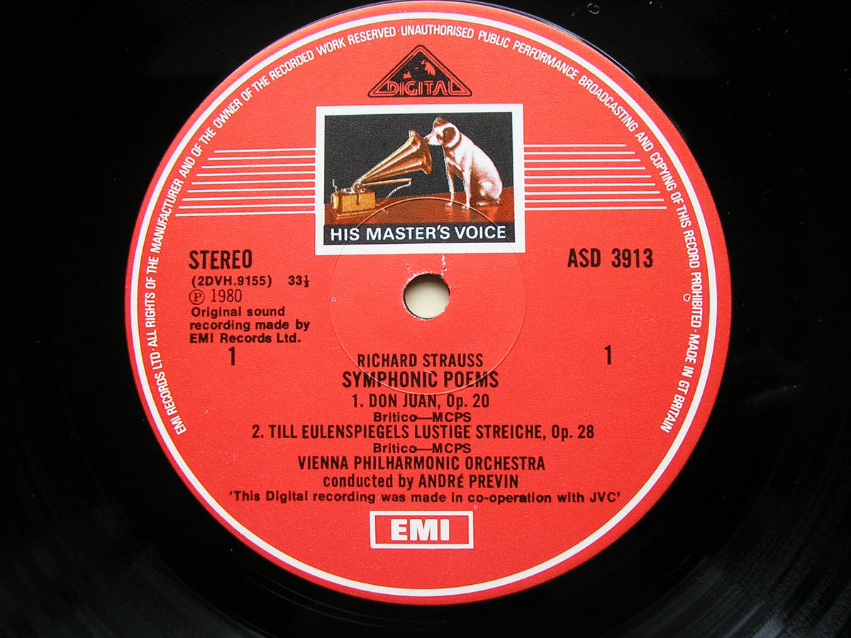 STRAUSS: DON JUAN / TILL EULENSPIEGEL / TOD UND VERKLARUNG      PREVIN / VIENNA PHILHARMONIC     ASD 3913