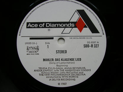 MAHLER: DAS KLAGENDE LIED     SOLOISTS / NEW PHILHARMONIA / MORRIS     SDD-R 327