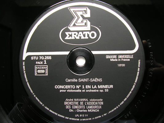 LALO & SAINT-SAENS: CELLO CONCERTOS     NAVARRA / LAMOUREUX ORCHESTRA /  MUNCH     STU 70255