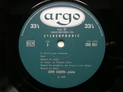 MESSIAEN: VINGT REGARDS SUR L'ENFANT JESUS       JOHN OGDON       2 LP      ZRG 650 / 1