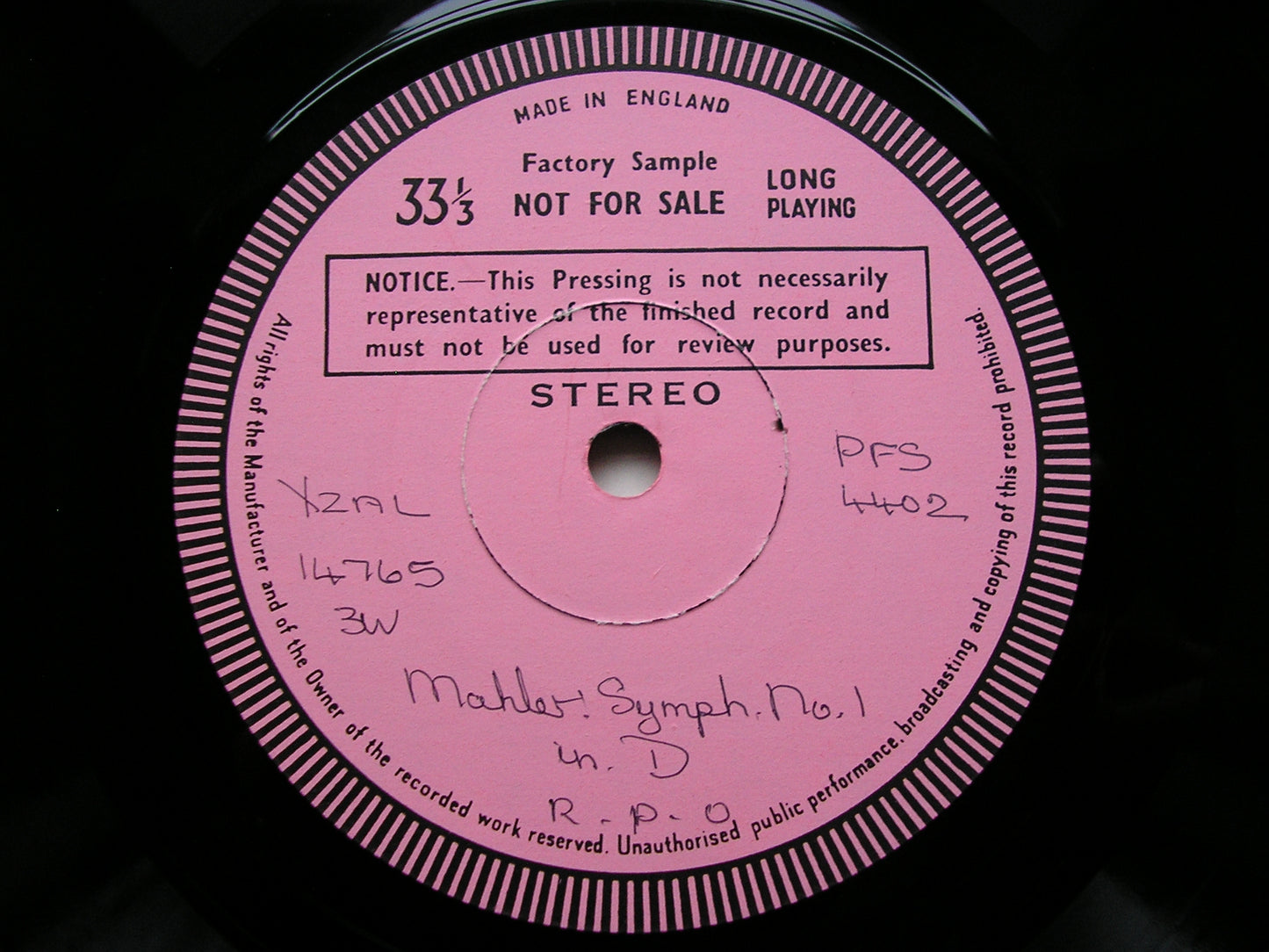 MAHLER: SYMPHONY No. 1     PAITA / ROYAL PHILHARMONIC     PFS 4402