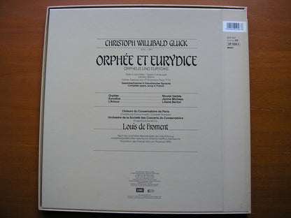 GLUCK: ORPHEE ET EURYDICE (1774)    GEDDA / MICHEAU / BERTON / PARIS CONSERVATOIRE / DE FROMENT     2LP    29 1258