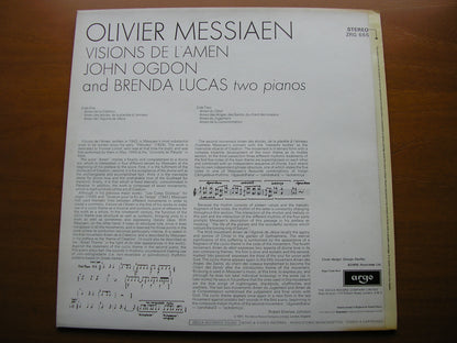 MESSIAEN: VISIONS DE L'AMEN      JOHN OGDON / BRENDA LUCAS       ZRG 665
