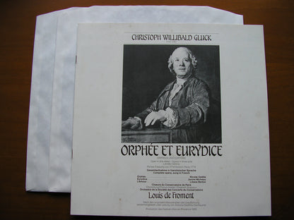 GLUCK: ORPHEE ET EURYDICE (1774)    GEDDA / MICHEAU / BERTON / PARIS CONSERVATOIRE / DE FROMENT     2LP    29 1258