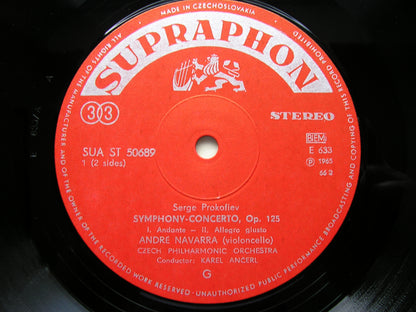PROKOFIEV: SYMPHONY-CONCERTO / RESPIGHI: ADAGIO CON VARIAZIONI    NAVARRA / CZECH PHILHARMONIC / ANCERL   SUA ST 50689