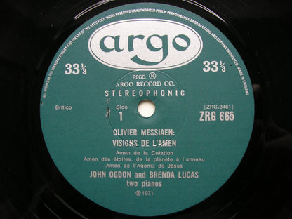 MESSIAEN: VISIONS DE L'AMEN      JOHN OGDON / BRENDA LUCAS       ZRG 665