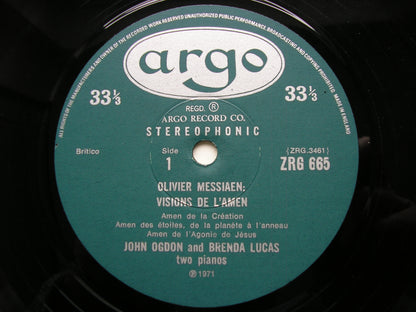 MESSIAEN: VISIONS DE L'AMEN      JOHN OGDON / BRENDA LUCAS       ZRG 665