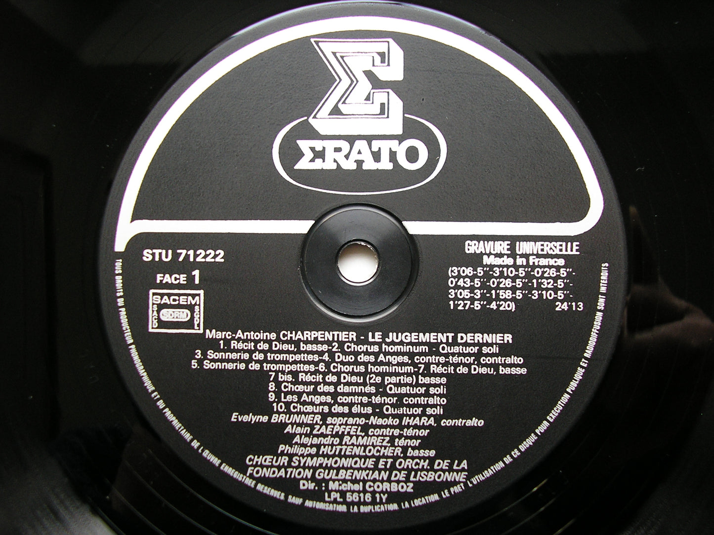 CHARPENTIER: LE JUGEMENT DERNIER / BEATUS VIR     SOLOISTS / GULBENKIAN ORCHESTRA OF LISBON / CORBOZ     STU 71222