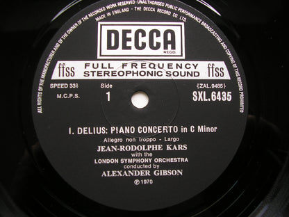 SXL 6435 DELIUS: PIANO CONCERTO / DEBUSSY: FANTAISIE      KARS / LONDON SYMPHONY / GIBSON    ED4