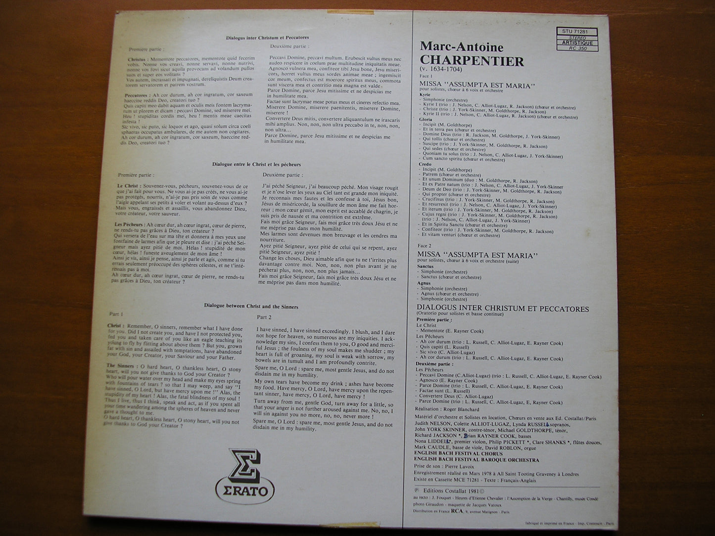 CHARPENTIER: MISSA ASSUMPTA EST MARIA / DIALOGUS INTER CHRISTUM    ENGLISH BACH FESTIVAL BAROQUE ORCHESTRA    STU 71281