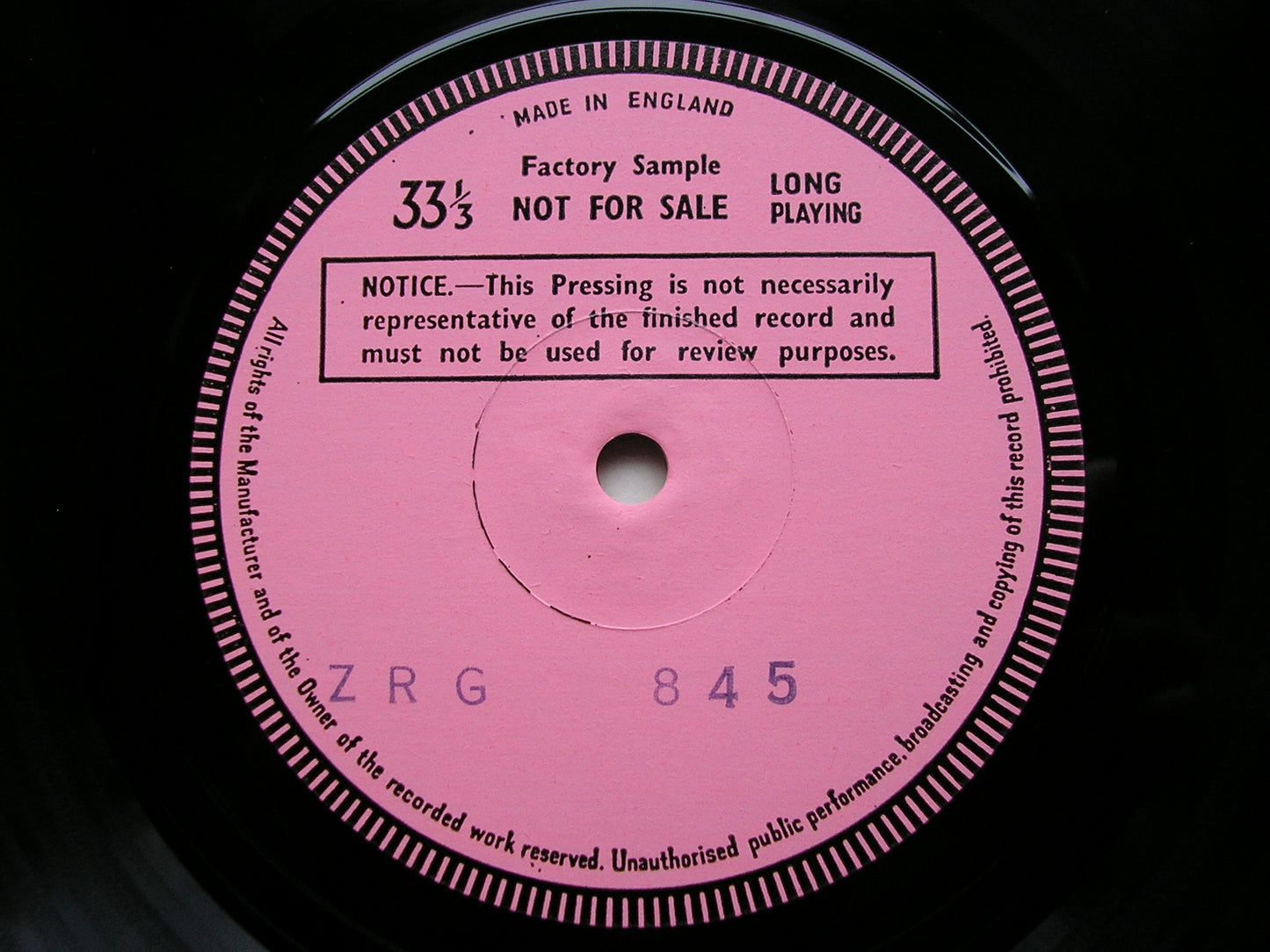 BARBER / IVES / COPLAND / COWELL / CRESTON: ORCHESTRAL MUSIC    MARRINER / ASMIF   test pressing    ZRG 845