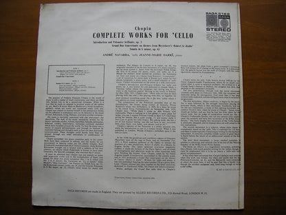 CHOPIN: COMPLETE WORKS FOR CELLO      NAVARRA / DARRE      SAGA 5166