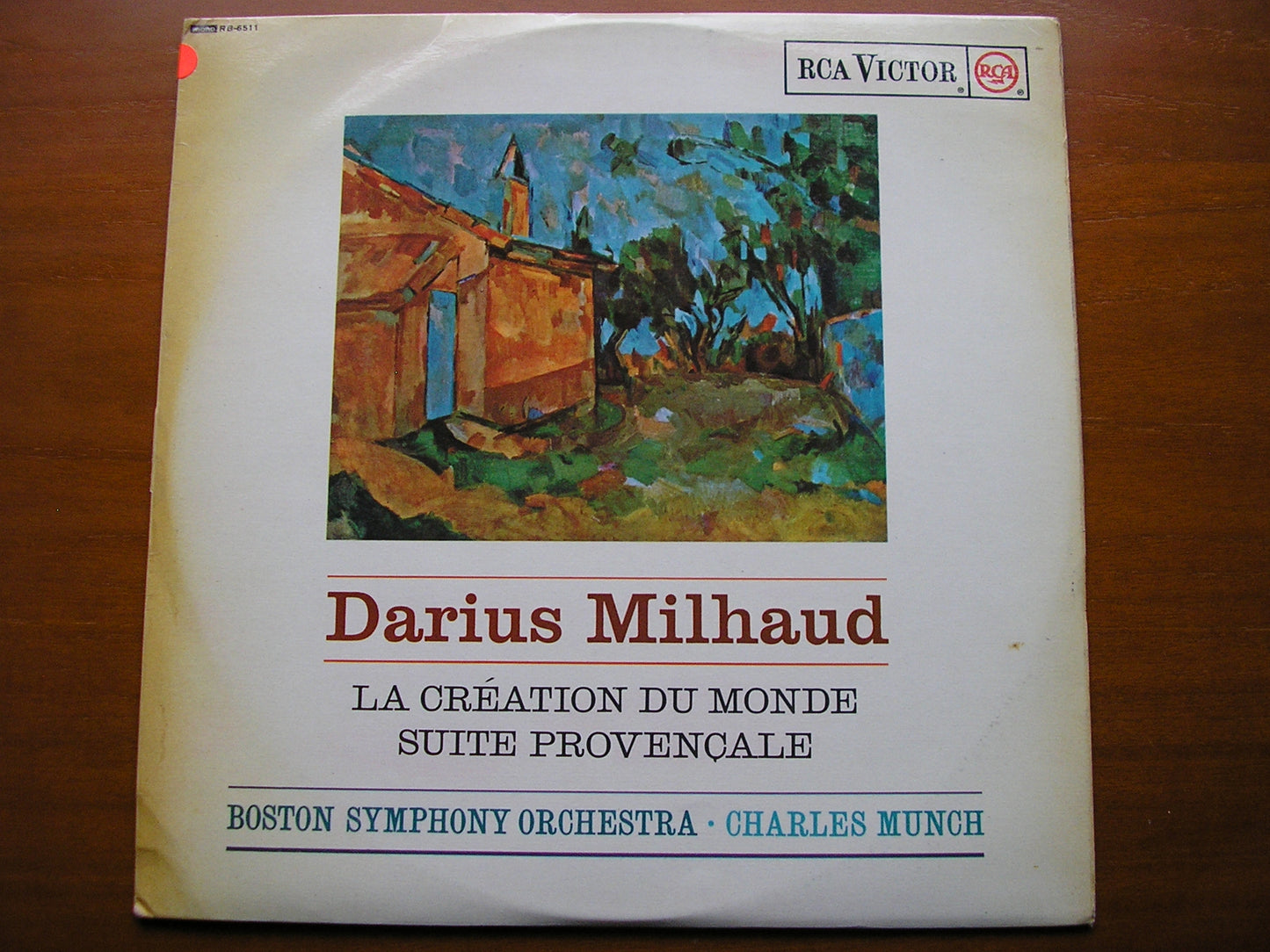 MILHAUD: LA CREATION DU MONDE / SUITE PROVENCALE      MUNCH / BOSTON SYMPHONY    SB 6511