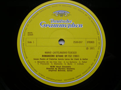 CASTELNUOVO TEDESCO: ROMANCERO GITANO Op. 152 / BUSSOTTI: ULTIMA RARA / HARTIG: PERCHE Op. 28   BEHREND / NCRV VOCAAL ENSEMBLE / VOORBERG     2530 037