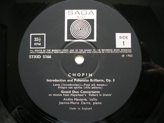 CHOPIN: COMPLETE WORKS FOR CELLO      NAVARRA / DARRE      SAGA 5166
