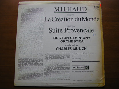 MILHAUD: LA CREATION DU MONDE / SUITE PROVENCALE      MUNCH / BOSTON SYMPHONY    SB 6511