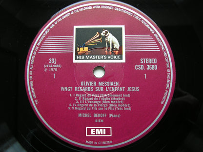 MESSIAEN: VINGT REGARDS SUR L'ENFANT JESUS       MICHEL BEROFF   2 LP       SLS 793