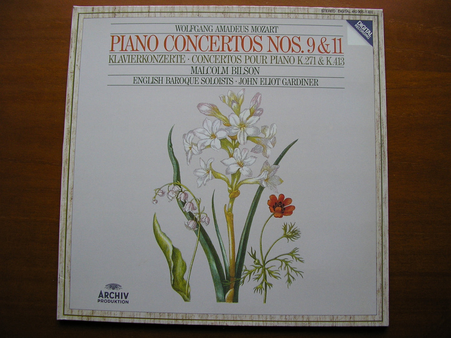 MOZART:  PIANO CONCERTOS Nos. 9 & 11     BILSON / ENGLISH BAROQUE SOLOISTS / GARDINER    410 905