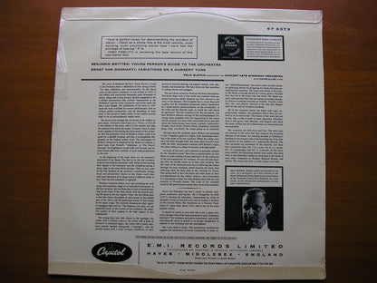 BRITTEN: YOUNG PERSON'S GUIDE TO THE ORCHESTRA / DOHNANYI: VARIATION ON A NURSERY THEME / CONCERT ARTS / SLATKIN    SP 8373