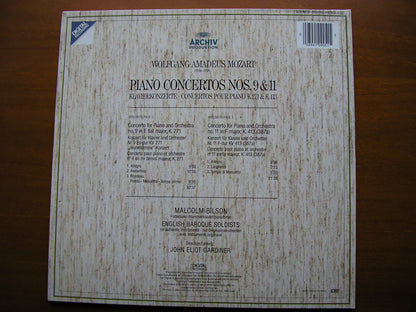 MOZART:  PIANO CONCERTOS Nos. 9 & 11     BILSON / ENGLISH BAROQUE SOLOISTS / GARDINER    410 905