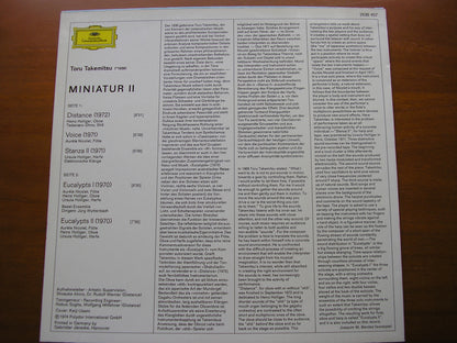 TAKEMITSU: MINIATUR II    URSULA & HEINZ HOLLIGER / AURELE NICOLET / TADAMARO OHNO / BASLE ENSEMBLE /  WYTTENBACH     2530 407