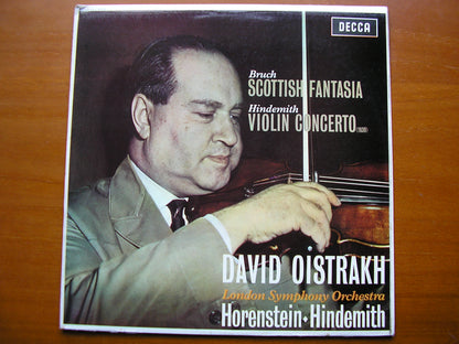 SXL 6035  BRUCH: SCOTTISH FANTASIA / HINDEMITH: VIOLIN CONCERTO     OISTRAKH / LONDON SYMPHONY / HORENSTEIN / HINDEMITH      ED1