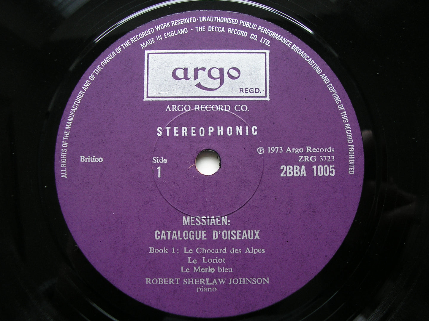 MESSIAEN: CATALOGUE D'OISEAU     ROBERT SHERLAW JOHNSON      3 LP      2BBA 1005 / 7