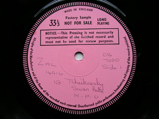 TCHAIKOVSKY: SWAN LAKE  complete ballet     BONYNGE / NATIONAL PHILHARMONIC    3LP       test pressing       D37D 3