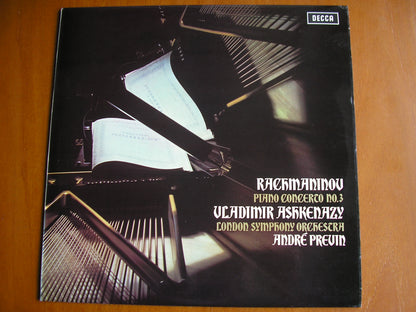 RACHMANINOV: PIANO CONCERTO No. 3      ASHKENAZY / LONDON SYMPHONY / PREVIN     SXL 6555