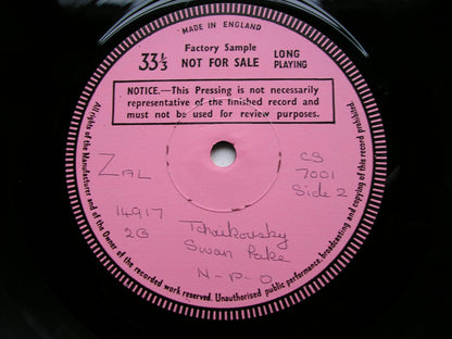 TCHAIKOVSKY: SWAN LAKE  complete ballet     BONYNGE / NATIONAL PHILHARMONIC    3LP       test pressing       D37D 3