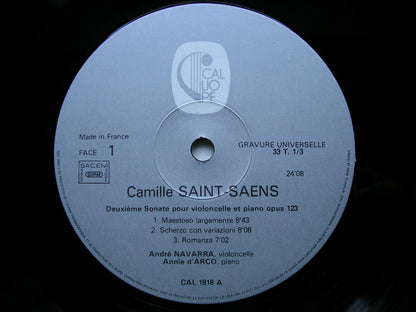 SAINT-SAENS: THE TWO SONATAS FOR CELLO & PIANO      NAVARRA / d'ARCO      CAL 1818