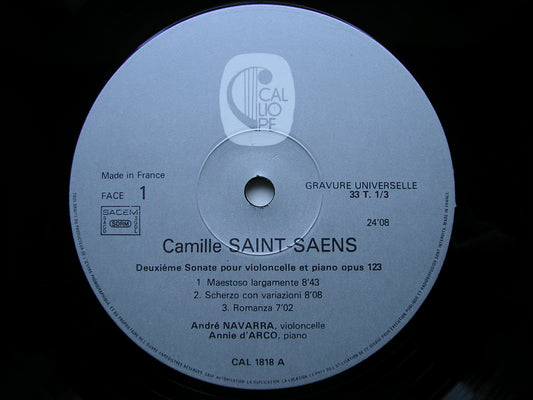 SAINT-SAENS: THE TWO SONATAS FOR CELLO & PIANO      NAVARRA / d'ARCO      CAL 1818
