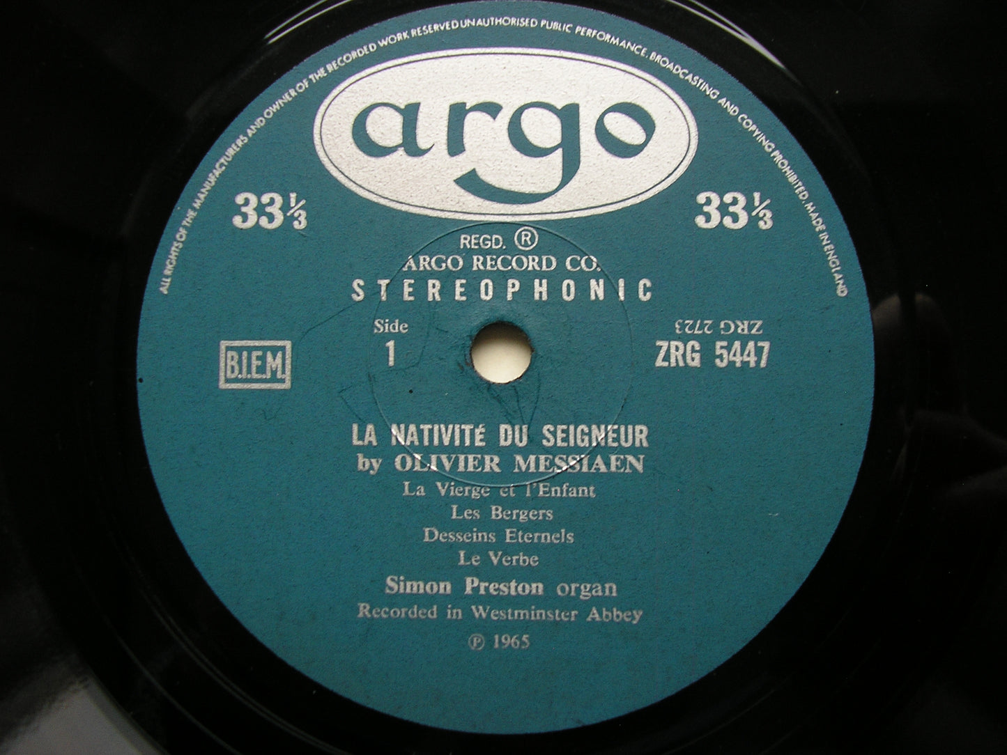 MESSIAEN: LA NATIVITE DU SEIGNEUR      SIMON PRESTON      ZRG 5447