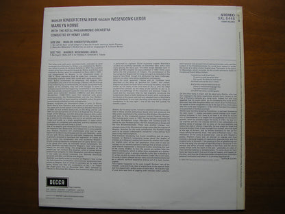 SXL 6446 MAHLER: KINDERTOTENLIEDER / WAGNER: WESENDONK LIEDER     HORNE / ROYAL PHILHARMONIC / LEWIS    ED4