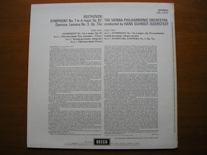 SXL 6447 BEETHOVEN: SYMPHONY No. 7 / OVERTURE Leonora No. 3     SCHMIDT-ISSERSTEDT / VIENNA PHILHARMONIC     ED4