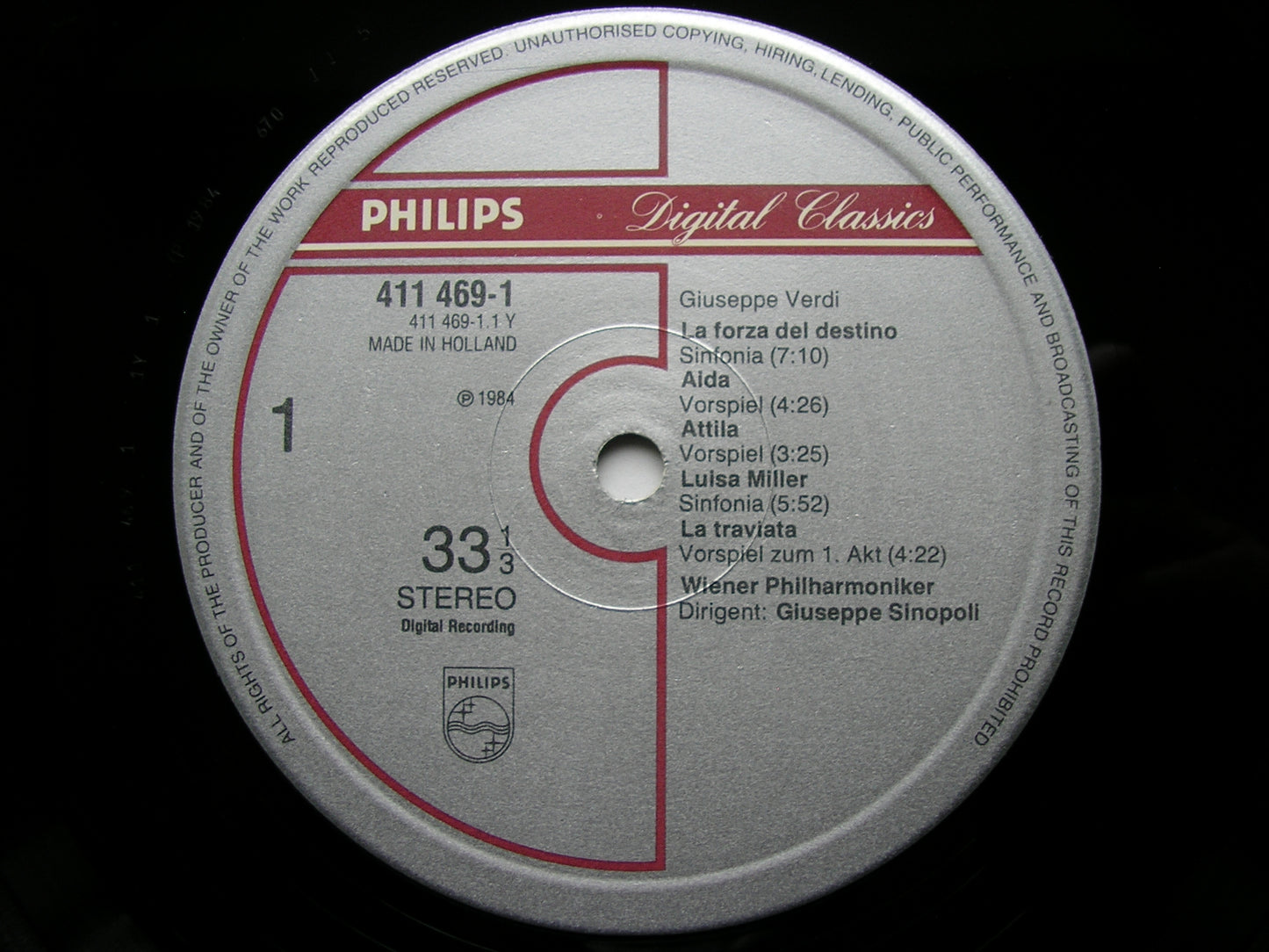 VERDI: OVERTURES      SINOPOLI / VIENNA PHILHARMONIC    411 469