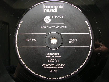 CESTI: ORONTEA    MOLINARI / DE MAY / POULENARD / FELDMAN / ENSEMBLE INSTRUMENTAL / JACOBS    3LP    HM 1100/02