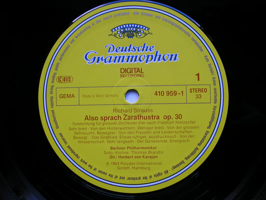 STRAUSS: DON JUAN / ALSO SPRACH ZARATHUSTRA      KARAJAN / BERLIN PHILHARMONIC     410 959